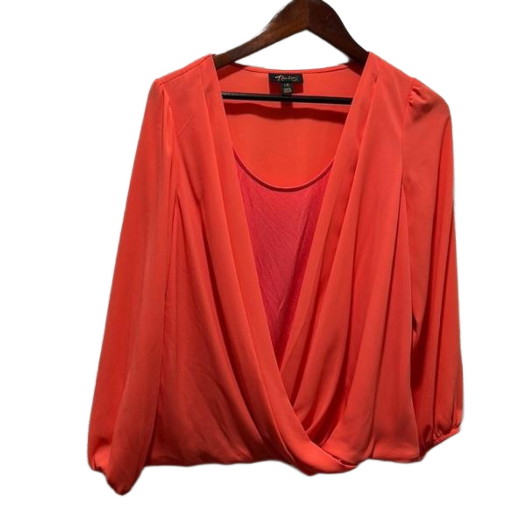 Thalia sodi  orange blouse size L GUC